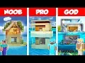 Download Lagu Minecraft NOOB vs PRO vs GOD: MODERN HOUSE ON WATER BUILD CHALLENGE in Minecraft / Animation