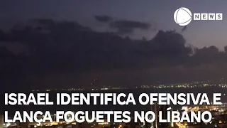 Israel identifica ofensiva e lança foguetes no sul do Líbano
