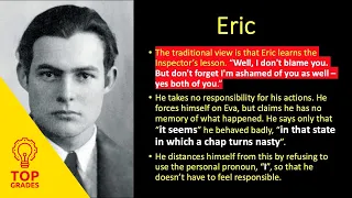 top grade analysis of eric in an inspector calls mr salles 