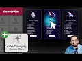 Elementor - Glowing Cursor Changes Color on Hover