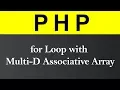 for Loop with Multi D associative Array in PHP Hindi