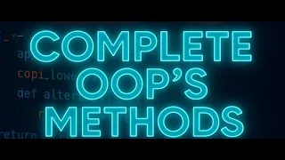 Python Programming Bootcamp Day - 18 Methods