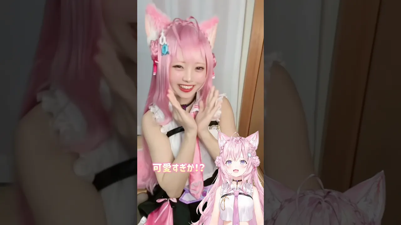 「 #デコレート 」ののかりんちゃんの踊ってみた動画ではしゃぐ博衣こより? #shorts #dance 【博衣こより/ホロライブ】