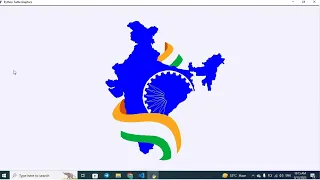 Happy Independence Day Indian Map Using Python Turtle