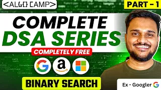 Binary Search Series Part 1 Basics to Advanced Data Structures Algorithms