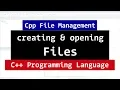 C File Handling Creating and Opening fstream ifstream ofstream Tutorial