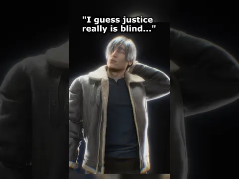 "I guess justice really is blind..."