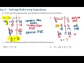 Alg 1 Unit 2 Day 3 - Solving Multi-Step Equations