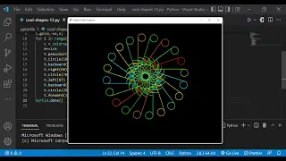 Python Turtle Graphics - 25 Cool Shape Drawing Python Turtle Coding Learnonpy