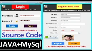 Java Login and Register Form Step by Step NetBeans MySql Database Java Projects Tutorial Source Code
