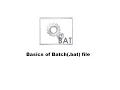 Basics of Batch bat files