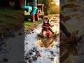 Baby Monkey Splashes in Mud While Riding Bike! Fun with Tractors #MudRide #MonkeyFun #PloopoTV