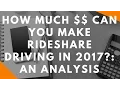 Uber and Lyft Fare Analysis How Much Money Can You Make Rideshare Driving in 2017