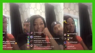 Awkward Kenya Moore Marc Daly Publicly Disagree About Baby Shower On Instagram LIVE