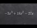How to factor out a GCF from a polynomial to then completely factor
