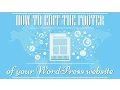Tutorial How to edit the footer of your WordPress site