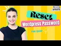 How to RESET WordPress Password in Cpanel Change wp password phpmyadmin