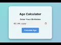 Age Calculator using HTML CSS JAVASCRIPT
