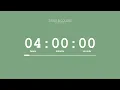 4 Hour Timer Sweet Green Screen Countdown