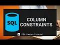 Column Constraints in table Part 9 - SQL Tutorial For Beginners in Hindi