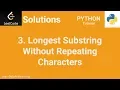 LeetCode Solutions Python Longest Substring Without Repeating Characters