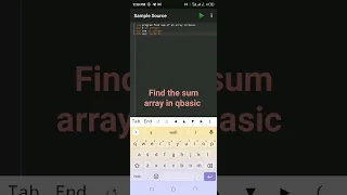 qbasic program to find the sum of an array
