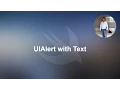 Swift tutorial UIAlert with Text