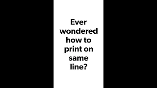 How to print on same line in python