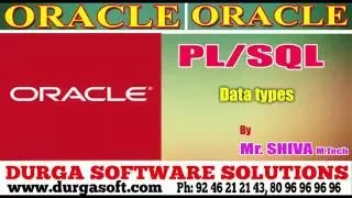 Oracle PLSQL Data Types by Siva