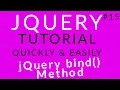 jQuery Tutorial 15 jQuery bind Method Ujjwal Technical Tips