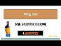 SQL Server Fix Error Msg 201 Level 16 State 4 Line 1 Expect Parameter Not Supplied