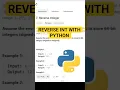 Reverse Integer in Python Interview Classic