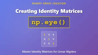 NumPy np eye Tutorial Create Identity Matrices in Python Linear Algebra Basics