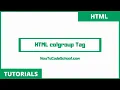 HTML colgroup Tag