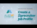On-the-Spot Training How to Create a Ziprecruiter com Account