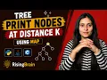 Print Nodes at Distance K in Binary Tree Map DFS Java Python C