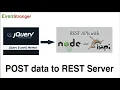 POST method using jQuery AJAX call to NodeJs HapiJs REST API Evenstronger Tutorial