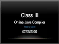 PGDBI Class III on Online Java Compiler