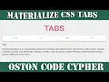 How to create Simple Responsive Tabs using Materialize CSS