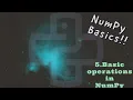 Arithmetic operations in Numpy Python