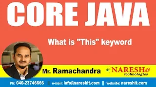 Core Java Tutorials What is This keyword Mr Ramachandra