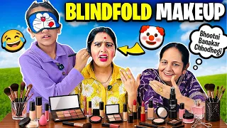Funniest Blindfold Makeup Challenge!💄👩🏻‍🦰🤣| Samayra Bani Makeup Artist😂 @SamayraNarulaOfficial