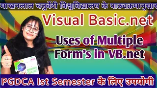 How to use multiple forms in VB net Using multiple forms Multi forms in one panel vb Net PGDCA