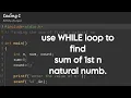 Sum of first n natural number using while loop C programming