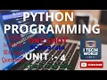Python Programming Unit - 4 One Shot AKTU B Tech 2nd Year All Branch with Imp Qstn