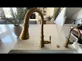 Moen Weymouth Brushed Gold Traditional Shepherd s Hook Pulldown Kitchen Faucet Review