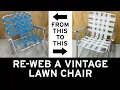 Re-Web a Vintage Lawn Chair