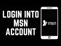 How To Login Into MSN Hotmail Account 2024 www msn com www msn com login
