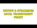 DevOps SysAdmins Local transparent proxy 3 Solutions