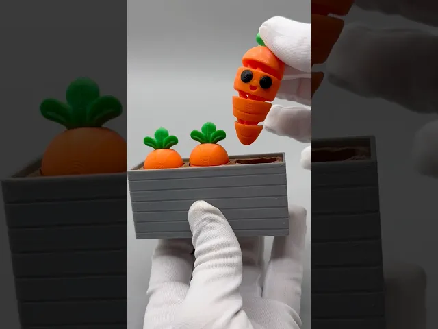 Wiggly Carrot Crew β Articulating Fun in the Garden! Flexy - Keychain video thumbnail